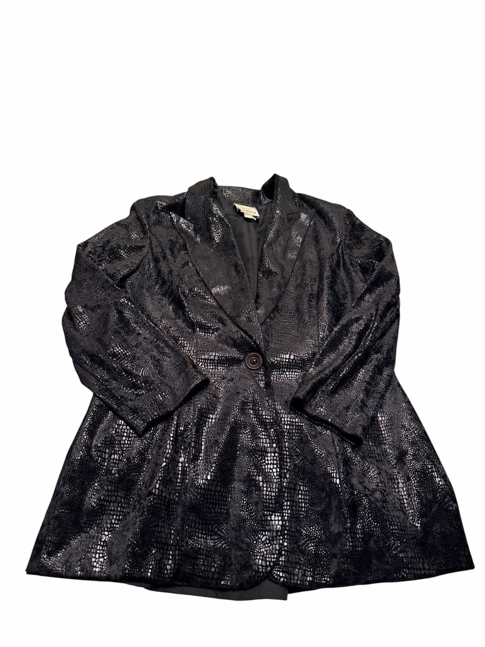 Joseph Ribkoff Black Textured Single-Button Blazer